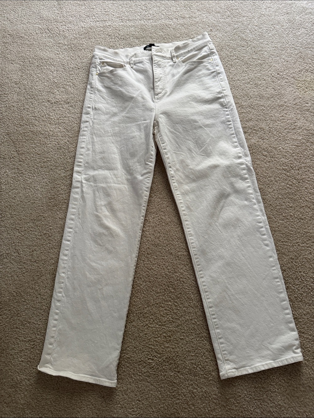 Ann Taylor cream (off white) Straight-Leg Jeans